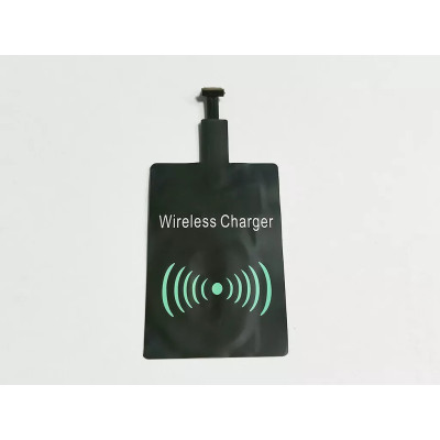 Adattatore Wireless Qi Caricabatterie Ricevitore per Smartphone MicroUSB o Lightening - NUOVO