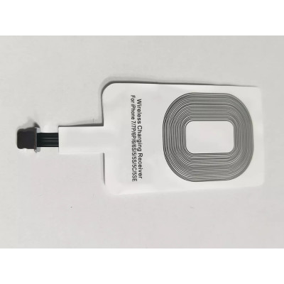 Adattatore Wireless Qi Caricabatterie Ricevitore per Smartphone MicroUSB o Lightening - NUOVO