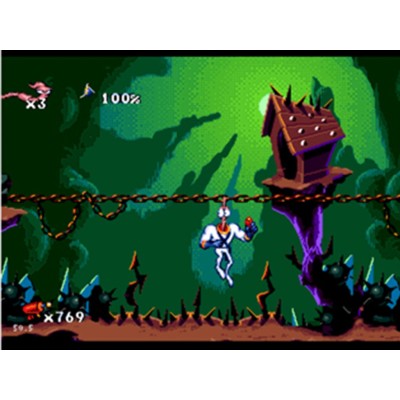 Gioco Sega Mega Drive - Earthworm Jim il lombrico con la tuta magica!