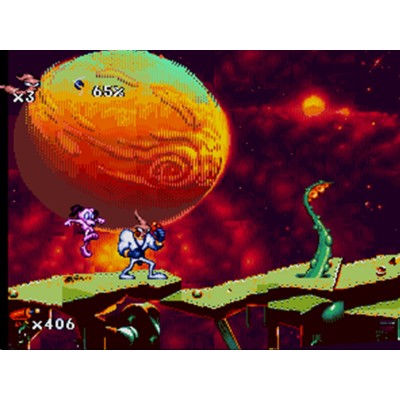 Gioco Sega Mega Drive - Earthworm Jim il lombrico con la tuta magica!