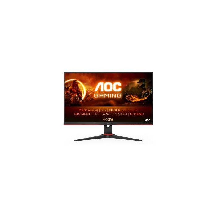 AOC 24G2SPAE Monitor 23.8" IPS 165Hz FullHD 1ms A-Sync Multimediale VGA/HDMI/DP