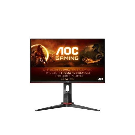 AOC 24G2ZU/BK Monitor 23.8" IPS 240Hz FullHD 1ms FreeSync Multimediale USB HDMI/DP