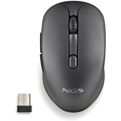 NGS EVO RUST BLACK - Mouse Ricaricabile Wireless da 2,4 GHz