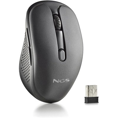 NGS EVO RUST BLACK - Mouse Ricaricabile Wireless da 2,4 GHz