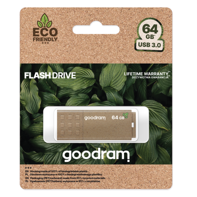 Pendrive GoodRAM 64GB UME3 GREEN USB 3.0 - retail blister