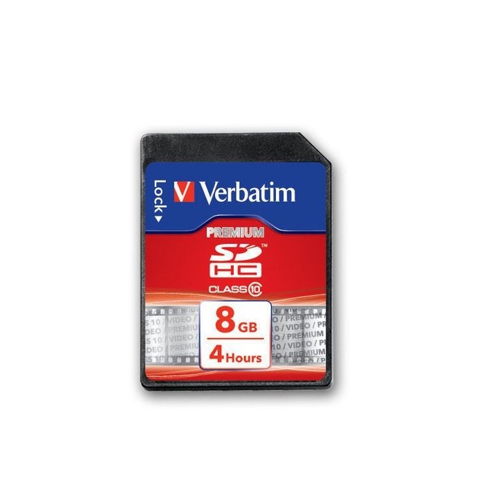 Verbatim 8GB SDHC 43961 10/10MB/s Classe 10