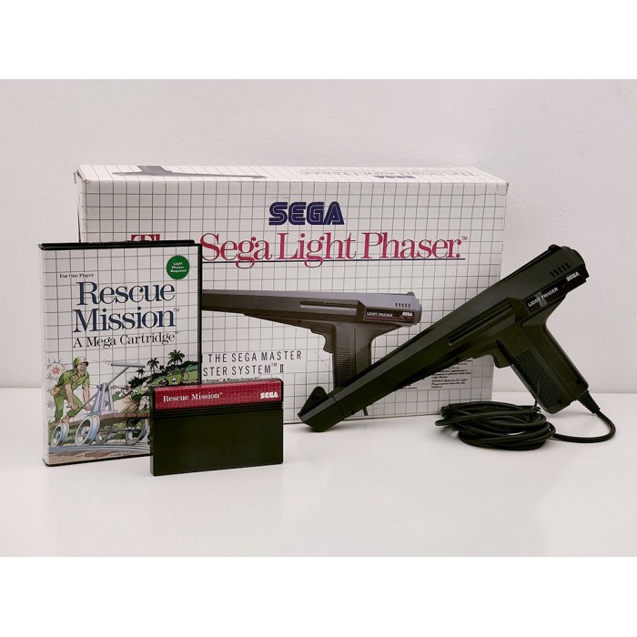 PISTOLA The Sega Light Phaser 3050 con Gioco Sega Master System Rescue Mission