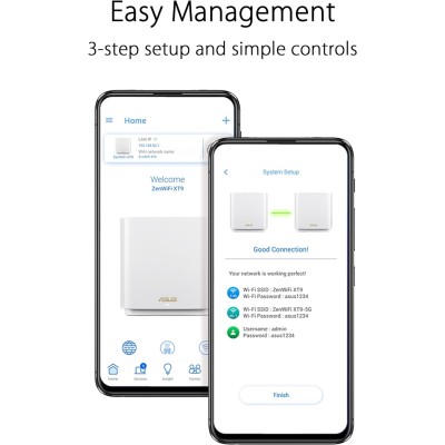 Asus ZenWiFi XT9 Router Gigabit Wi-Fi AX Tri-Band USB3.1 6.6Gbps