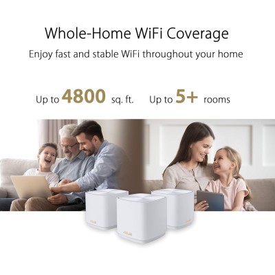 Asus ZenWiFi XD4 Plus Router Wireless AX 1800Mbps Dual-band Bianco - 2 Pack