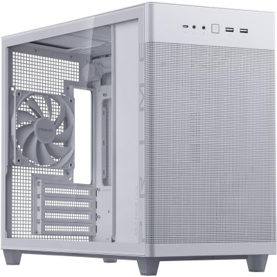 Asus Prime AP201 Mini Tower Vetro Temperato No-Power minITX/mATX Bianco