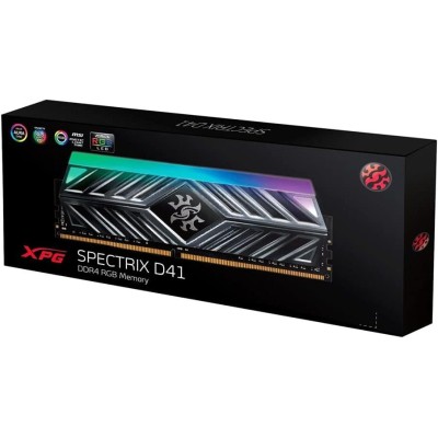 Adata AX4U36008G18I-ST41 XPG Spectrix D41 RGB 8GB DDR4 3600MHz CL18 Titanium Gray