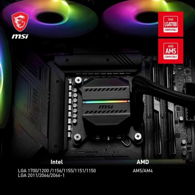 MSI MAG CoreLiquid M240 ARGB CPU Liquid Cooler Intel 1851/1700/1200 AMD AM4/AM5