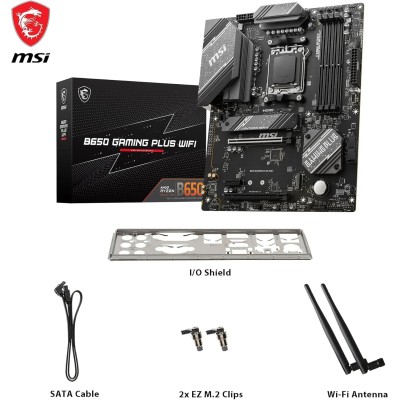 MSI B650 Gaming Plus Wi-Fi AMD B650 4*DDR5 2*m.2 4*SataIII skAM5 HDMI/DP ATX