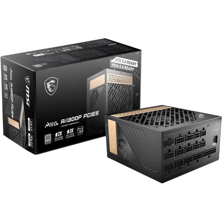 MSI MEG AI1300P PCIE5 1300W 80+ Platinum Attivo PFC ATX