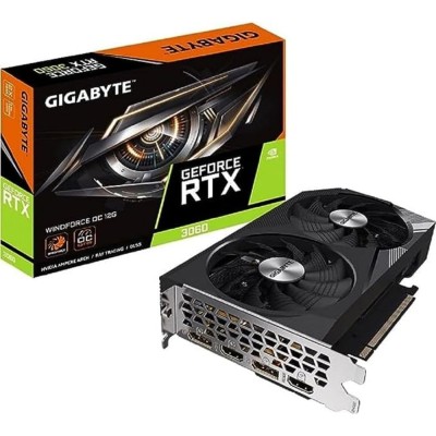 Gigabyte GeForce RTX 3060 WindForce OC V2.0 12GB GDDR6 2*HDMI/2*DisplayPort PCi Ex 4.0 16x 