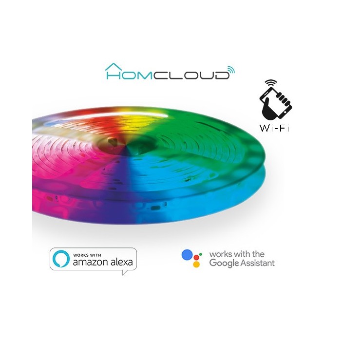 Homcloud - Striscia LED RGB + Bianco caldo wi-fi Kit dimmerabile 3m - NUOVO