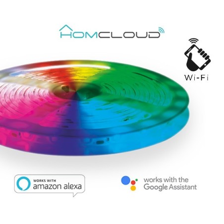 Homcloud - Striscia LED RGB + Bianco caldo wi-fi Kit dimmerabile 3m - NUOVO