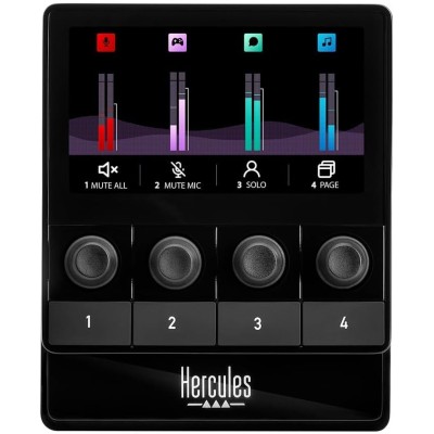 Hercules Stream 100 Controller audio 4 Tasti Nero