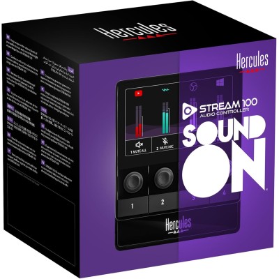 Hercules Stream 100 Controller audio 4 Tasti Nero