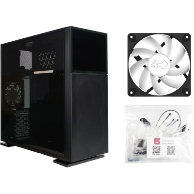 In Win 515 BLACK Middle Vetro Temperato No-Power mini ITX/microATX/ATX Nero