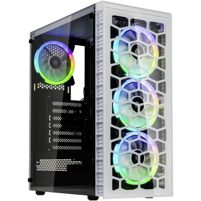 Kolink Observatory Lite ARGB Middle Tower Vetro Temperato No Power minITX/mATX/ATX Bianco