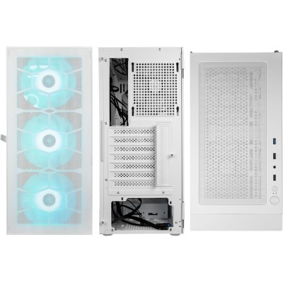 Kolink Observatory HF Mesh White ARGB Case Midi Tower Vetro Temperato No-Power minITX/mATX/ATX