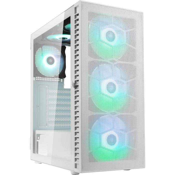 Kolink Observatory HF Mesh White ARGB Case Midi Tower Vetro Temperato No-Power minITX/mATX/ATX