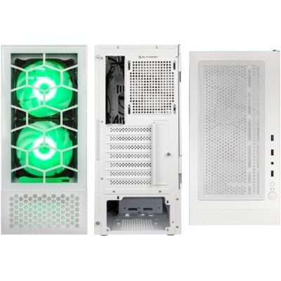 Kolink Observatory MX Glass White ARGB Case Mid-Tower Vetro Temperato No-Power minITX/mATX/ATX