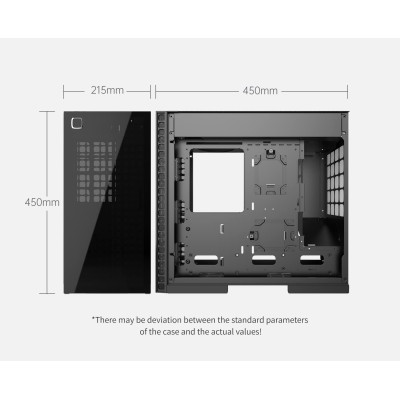 Geometric Future Cezanne Case Mid Tower No-Power Vetro Temperato minITX/mATX/ATX/E-ATX Nero