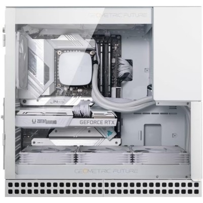 Geometric Future King Arthur Case Mid Tower No-Power Vetro Temperato minITX/mATX/ATX/E-ATX Bianco