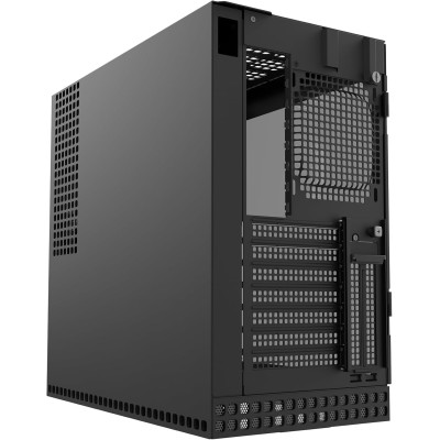 Geometric Future Caliburn Case Mid Tower No-Power Vetro Temperato minITX/mATX/ATX/E-ATX Nero e Argento