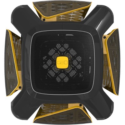 Geometric Future Ark Case Mini Tower No-Power Vetro Temperato minITX/mATX Nero e Arancione