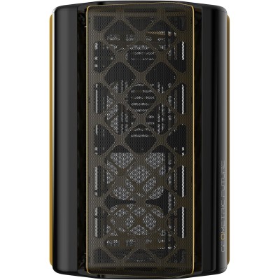 Geometric Future Ark Case Mini Tower No-Power Vetro Temperato minITX/mATX Nero e Arancione