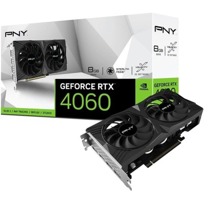 PNY GeForce RTX 4060 VERTO Dual Fan 8GB GDDR6X DLSS3 1*HDMI/3*DP PCi Ex 4.0 16x