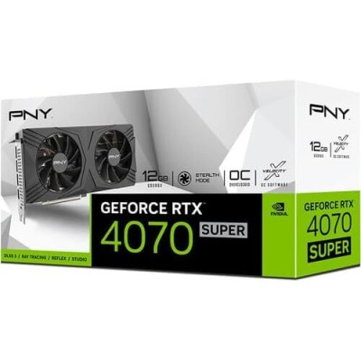 PNY GeForce RTX 4070 Super VERTO Dual Fan OC 12GB GDDR6X DLSS3 1*HDMI/3*DP PCi Ex 4.0 16x