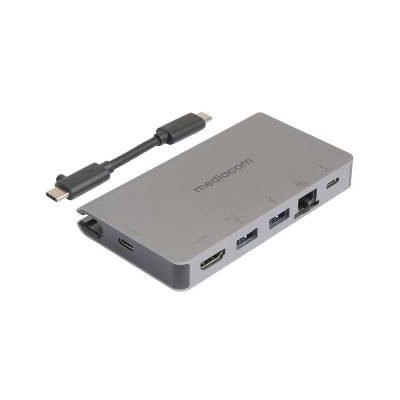 Mediacom MD-C315 Adattatore USB-C to HDMI/2*USB3.0/GLAN/USB-C