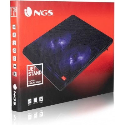 NGS Jetstand base di raffreddamento per notebook 39,6 cm (15.6") 1000 Giri/min Nero