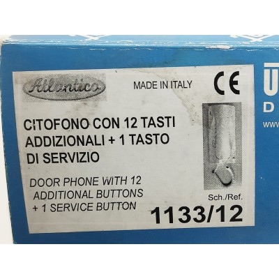 Citofono con 12 tasti + 1 tasto di servizio URMET Atlantica 1133/12 - APERTO MAI USATO