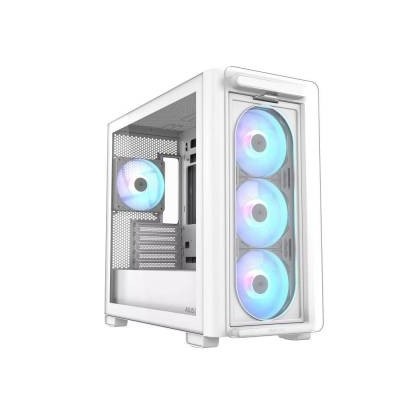 ASUS A23 Plus TG White ARGB Mini Tower No-Power Vetro Temperato minITX/mATX