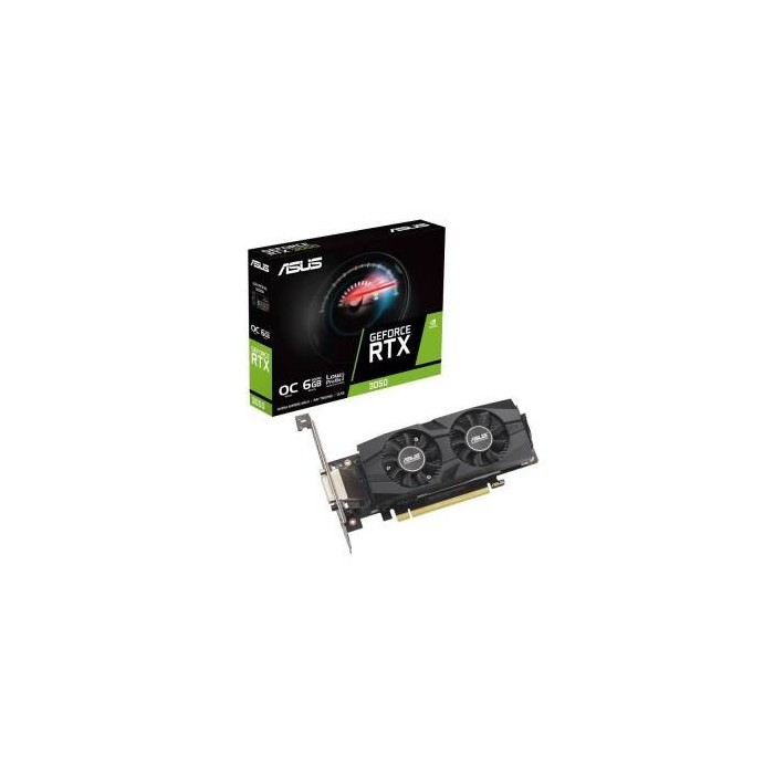 Asus GeForce RTX 3050 LP BRK OC Edition 6GB GDDR6 DLSS HDMI/DisplayPort/DVI-D PCI Ex. 4.0 16x