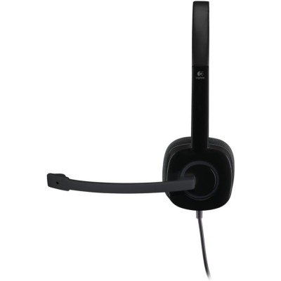 Logitech 981-000589 H151 headset cuffie + microfono Stereo jack 3.5mm Nero