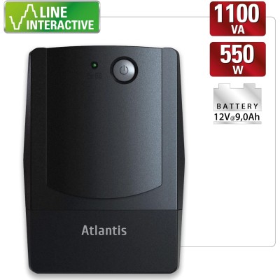 Atlantis One-Power PX1100 Line-Interactive UPS 1100VA-550W 4*IEC