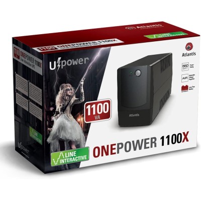 Atlantis One-Power PX1100 Line-Interactive UPS 1100VA-550W 4*IEC