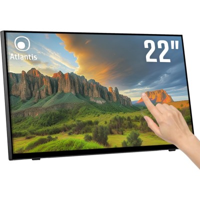 Atlantis T22 Monitor Multi Touch 21,45" LCD 60Hz Full HD 14ms Multimediale VGA/HDMI/DisplayPort