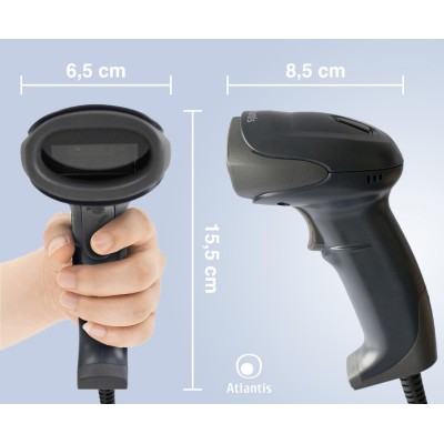 Atlantis Land ScanBar LS1500 Lettore BarCODE Nero USB