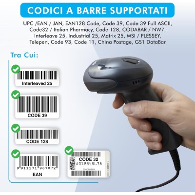 Atlantis Land ScanBar LS1500 Lettore BarCODE Nero USB