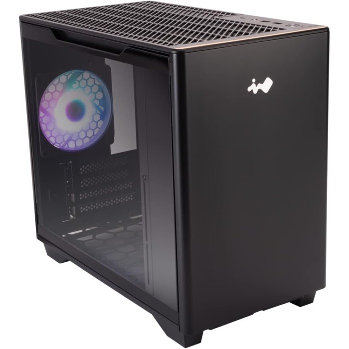 In Win A3 BLACK Mini Tower Vetro Temperato No-Power mini ITX/microATX Nero