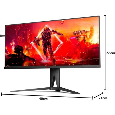 AOC Agon AG405UXC Monitor 40" IPS 144Hz UWQHD 1ms Multimediale Pivot Hub USB 2*HDMI/DisplayPort