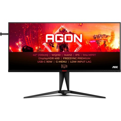 AOC Agon AG405UXC Monitor 40" IPS 144Hz UWQHD 1ms Multimediale Pivot Hub USB 2*HDMI/DisplayPort