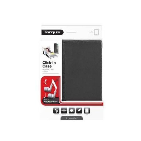 Targus Click-In Cover + Cuffie In-Ear per New iPad